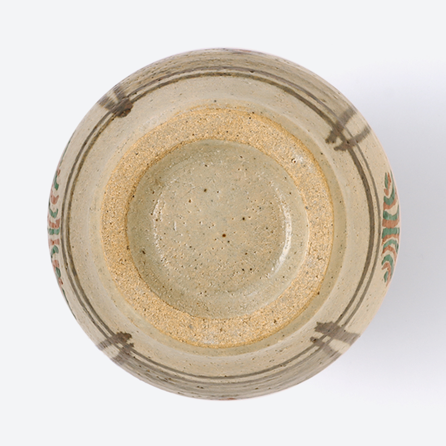 ＜濱田友緒＞濱田窯　地釉鉄砂赤絵花瓶